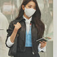 Women Biker - Jang Wonyoung Black Cropped Leather Jacket — collar detail | Majestic Leather UK