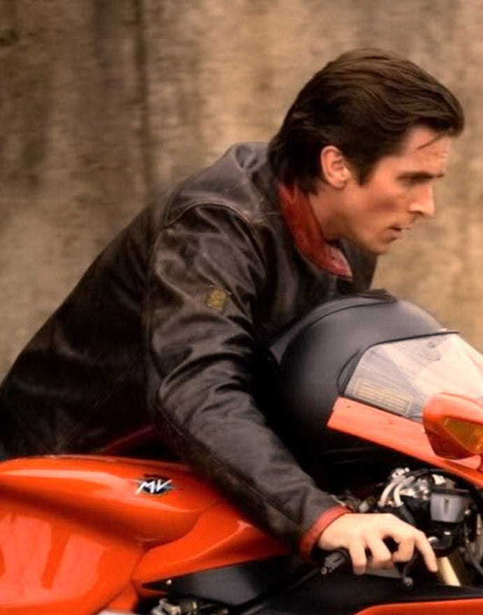 Majestic Leather Men's Christian Bale Batman Dark Knight Jacket Majestic Leather
