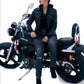 WOMEN REAL LEATHER HOODED SOFT LAMBSKIN BIKER JACKET