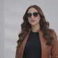 Women's New Real Lambskin Camel Brown Biker | Majestic Leather