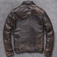 Mens Vintage A2 Bomber AIR Force Style Distressed Brown Real Leather Jacket