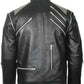 Michael Jackson Red Aviator Leather Jacket | Majestic Leather — side profile | Majestic Leather UK