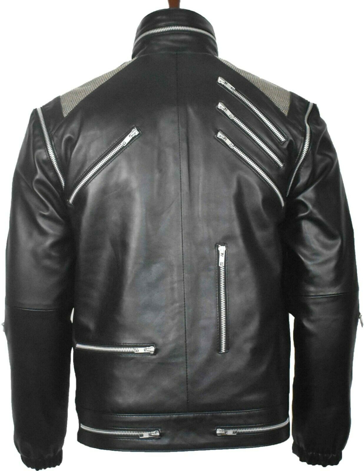 Michael Jackson Red Aviator Leather Jacket | Majestic Leather — side profile | Majestic Leather UK