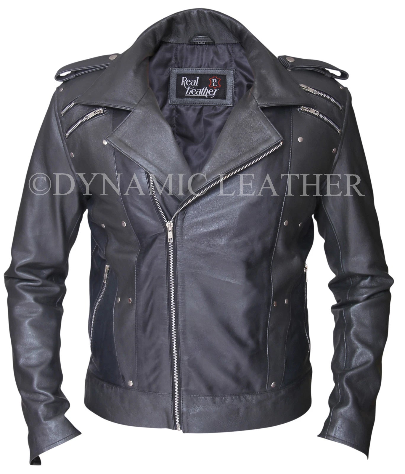 Evan Peters Quicksilver Men's Black Sheepskin Biker Jacket – Premium Genuine Leather — back view | Majestic Leather UK