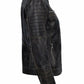 Woman Leather Biker Jacket Black Distress | Majestic Leather — side profile | Majestic Leather UK