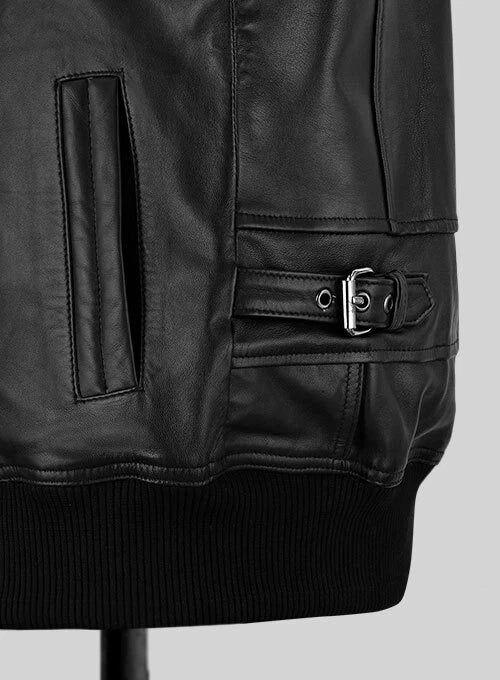 Men's Dwayne Johnson Black Leather Biker Jacket – | Majestic Leather Majestic Leather