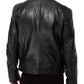 Majestic Leather - Men’s New Biker Motorcycle Sword Retro Real Leather Black Jacket Majestic Leather