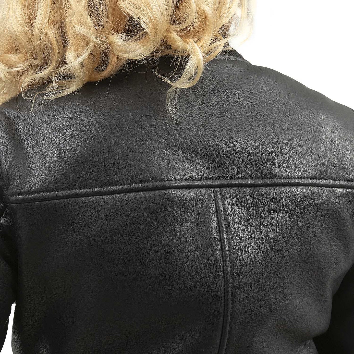 Women Genuine Leather Bomber Jacket