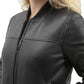 Women Genuine Leather Bomber Jacket