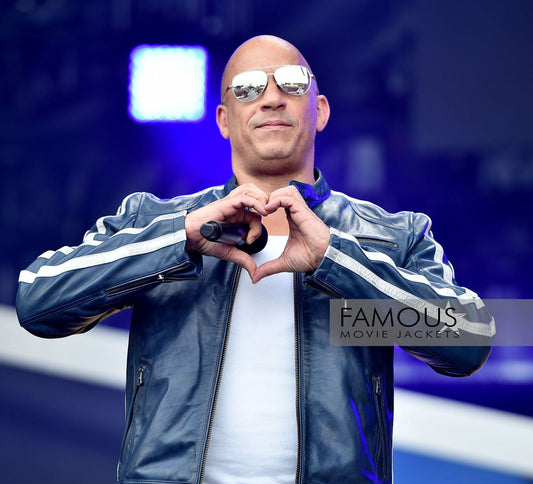 The Road To F9 Concert Vin Diesel Leather Jacket | Majestic Leather — front view | Majestic Leather UK