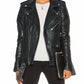 Women Leather Jacket Black Slim Fit Biker Motorcycle lambskin-All Sizes