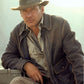 Indiana Jones envejecido Marrón Auténtico Cuero Vacuno Piel Chaqueta de cuero