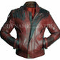 Guardians of the Galaxy Vol. 2 Star Lord Chris Pratt Maroon Faux Leather Jacket