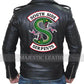 Riverdale Southside Serpents Gang Mens Black Real Biker Leather Jacket