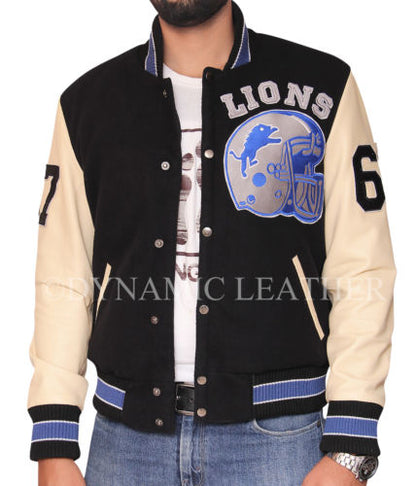 Beverly Hills Cop Axel Foley Detroit Lions Vintage Letterman Varsity Jacket