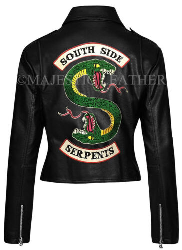 Riverdale Southside Serpents Jughead Jones Femmes Veste Motard Simili Cuir