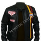 Steve McQueen Le Mans Driver Heuer Grandprix Original Black Biker Leather Jacket