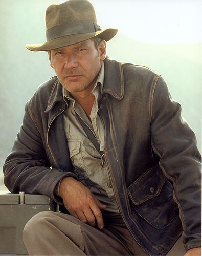 Indiana Jones Sdrucito Marrone Originale pelle Bovina pelle Giacca di Pelle