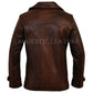 MEN'S REAL ANTIQUE VINTAGE BROWN LEATHER JACKET COAT