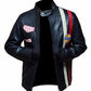STEVE McQUEEN LE MANS CONDUCTEUR Grandprix gulf noir veste cuir