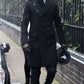 MEN'S STYLISH LONG DOUBLE BREASTED TRENCH OVERCOAT PEA COAT-BNWT