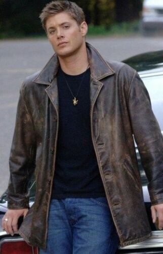 Supernatural Dean Winchester Cuir Vieilli Jacket-Bnwt-All Tailles Disponible