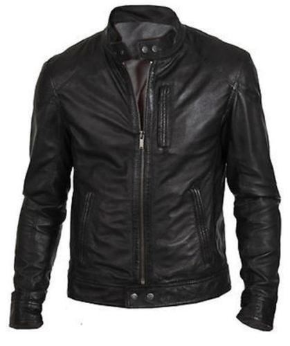 Herren Biker Jage schwarz Lederjacke