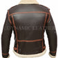 Resident Evil 4 Leon Kennedy Borreguillo Chaqueta de Cuero