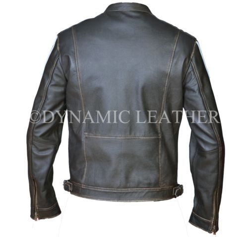 Leon Kennedy Resident Evil Vendetta schwarze Lederjacke BNWT