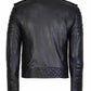 Men's Diamond Quilted Kay Michael Soft Real Leather Black Slim Fit Biker Jacket