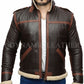 Resident Evil 4 Leon Kennedy Borreguillo Chaqueta de Cuero