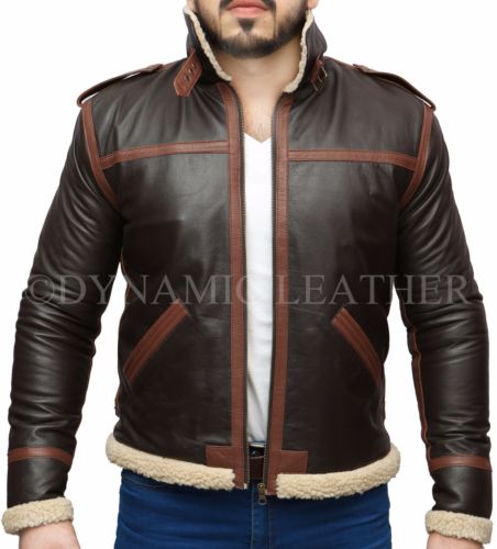 Resident Evil 4 Leon Kennedy Borreguillo Chaqueta de Cuero