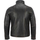noir pou hommes Rivet Cuir faded-seam VESTE VESTE DE CUIR AUTHENTIQUE