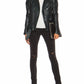 Women Leather Jacket Black Slim Fit Biker Motorcycle lambskin-All Sizes