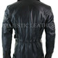 Men's 3/4 Motorcycle Biker Long Cow Hide Leather Jacket