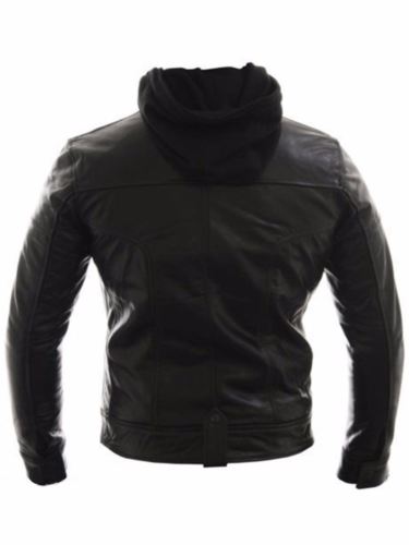 VESTE DE COURSE MOTO VESTE MOTARD EN CUIR DETACH capuche - Toutes les tailles