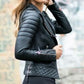 Women's Motorcycle Soft Genuine Lambskin Leather Slim fit Biker Jacket