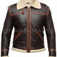 Resident Evil 4 Leon Kennedy Borreguillo Chaqueta de Cuero