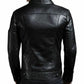 Homme Véritable Cuir D'Agneau Veste Moto Slim Veste Motard