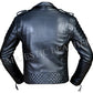 Men's Diamond Quilted Kay Michael Soft Leather Black Slim Fit Biker Jacket-BNWT