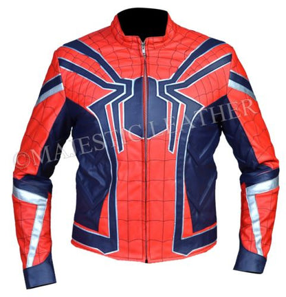 Spiderman Armor Avengers Infinity War Faux Leather Costume Jacket
