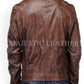 Men's Cafe Racer Biker Vintage Antique Brown Real Leather Jacket