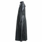 Neo Matrix Trench Coat Keanu Reeves Black Leather Trench Coat Gothic Jacket