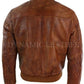 Uomo Marroncino Vintage Vera pelle Bomber Giacca Pilota