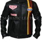 Steve McQueen Le Mans Driver Grandprix Gulf Black Leather Jacket