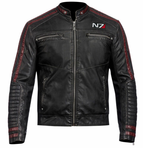 Mass Effekt 3 - N7 Commander Shepard Stylisch Leder Motorradjacke