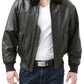 New Men's Navy G-1 Cow Hide Leather Jacket Flight Bomber Jacket