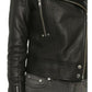 Rosie Huntington Whiteley Black Leather Shearling Jacket For Women