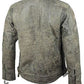 Hombre Vintage Desierto Chaqueta biker de piel
