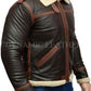 Resident Evil 4 Leon Kennedy Borreguillo Chaqueta de Cuero